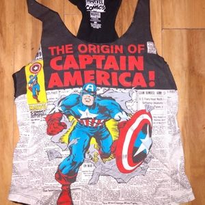 Women's captain america tank top size medium